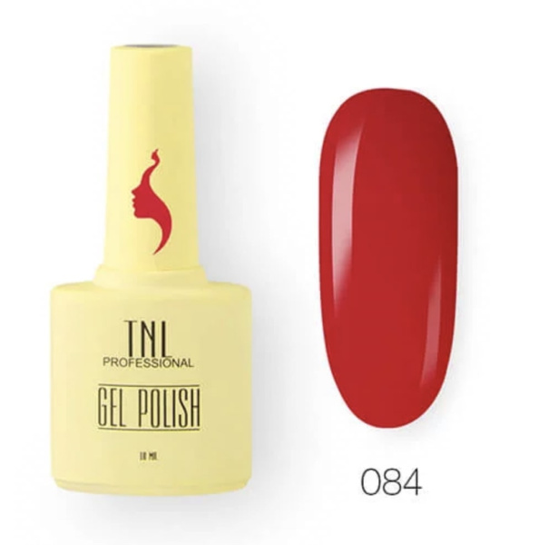 TNL Гель-лак для ногтей 8 Чувств №084 (насыщенный красный) 10мл