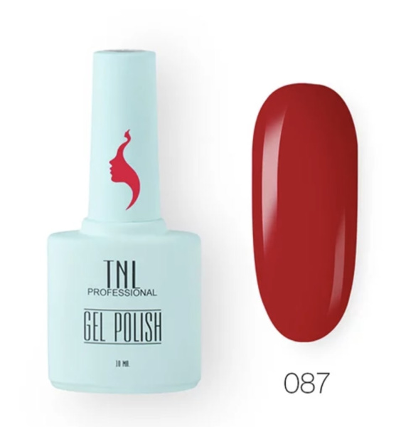 TNL Гель-лак для ногтей 8 Чувств №087 (роскошный красный) 10мл