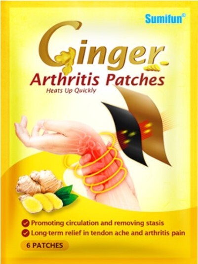 Sumifun пластырь для рук от артрите, обезболвающий с имбирем Ginger Arthritis Patch 6шт