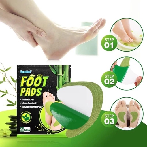 Sumifun детокс пластырь для ног от усталости Foot Pads 6шт