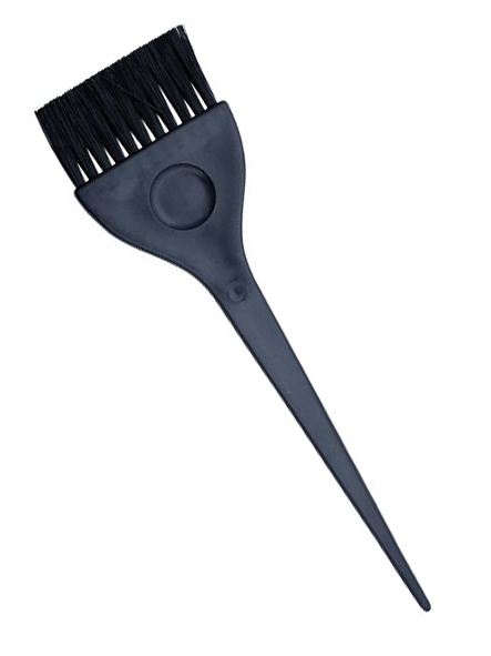 Кисть для окрашивания волос DEWAL,черная, с черной волнистой щетиной, широкая 55мм