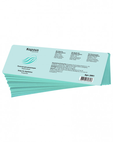Kapous Бумага для депиляции 7х20см бирюзовый 100 листов 