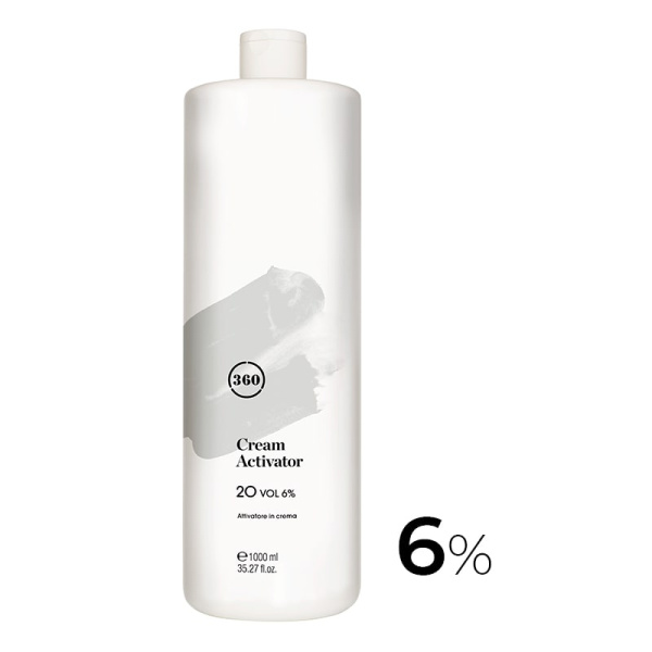 360 Hair Professional Окислитель (эмульсия, оксигент, оксид) для красителя Cream Activator 20vol (6%) 1000мл