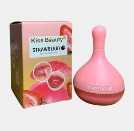KISS Beauty Скраб-маска для губ с экстрактом клубники Strawberry Lip Scrub+Lip Mask 7,5гр+4гр