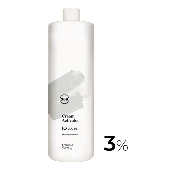 360 Hair Professional Окислитель (эмульсия, оксигент, оксид) для красителя  Cream Activator 10vol (3%) 1000мл