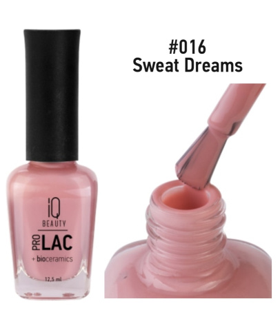 IQ Beauty Сolor ProLac+ Лак для ногтей укрепляющий с биокерамикой Sweat dreams №016 12,5мл