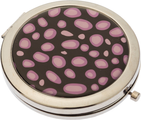 Зеркало карманное круглое Dewal Beauty (d7см) Дикая природа пурпурный гепард