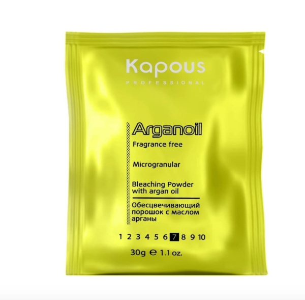 Kapous Professional Порошок обесцвечивающий с маслом арганы для волос Arganoil 30гр