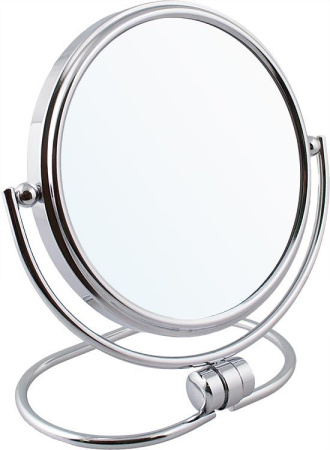 Зеркало настольное 2-стороннее круглое 3кр.ув. (d14см) TSMT 1130-6 серебро